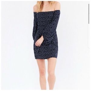 Bardot Polka Dot Mini Dress